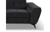 Rohová sedacia súprava Sergio, čierna látka, ľavý roh