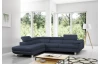 Rohová sedacia súprava Lotos,tmavomodrá látka, ľavý roh