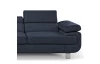 Rohová sedacia súprava Lotos,tmavomodrá látka, ľavý roh