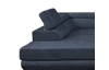 Rohová sedacia súprava Lotos,tmavomodrá látka, ľavý roh