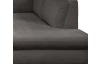 Rohová sedací souprava Geneva, tmavo šedá látka, pravý roh