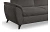 Rohová sedací souprava Geneva, tmavo šedá látka, pravý roh