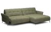 Rohová sedačka Mystic,zelená látka,pravý roh,elektrické polohovanie