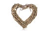 Dekorácia Ratanové srdce, 20x20 cm