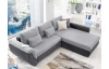 Rohová sedacia súprava Torgau, šedá/svetle šedá tkanina
