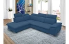 Rohová sedacia súprava Aldon, denimovo modrá tkanina, ľavý roh