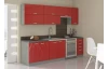 Horná kuchynská skrinka Rose 60GU, 60 cm, červený lesk