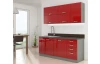 Horná kuchynská skrinka Rose 60GU, 60 cm, červený lesk