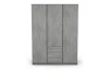 Šatníková skriňa Carlos, šedý beton, 152 cm