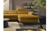 Rohová sedacia súprava Mango, horčicová žltá látka, pravý roh