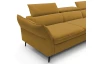Rohová sedacia súprava Mango, horčicová žltá látka, pravý roh