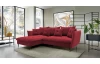 Rohová sedacia súprava Glam, červená látka, ľavý roh