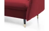 Rohová sedacia súprava Glam, červená látka, ľavý roh