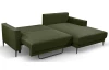 Rohová sedacia súprava Viano, lesná zelená látka, pravý roh