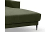 Rohová sedacia súprava Viano, lesná zelená látka, pravý roh
