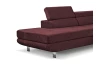 Rohová sedacia súprava Lotos, vínovo červená látka, ľavý roh