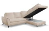 Rohová sedacia súprava Geneva, svetlo béžová látka, pravý roh