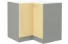 Dolná rohová kuchynská skrinka Karmen 90ND, šedá/krémová