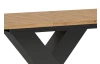 Rozkladací jedálenský stôl Moteon 150x90 cm,dub artisan/sivý,podnož X