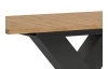Rozkladací jedálenský stôl Moteon 150x90 cm,dub artisan/sivý,podnož X
