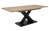 Rozkladací jedálenský stôl Avenue 160x90 cm, dub artisan/čierny