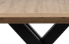 Rozkladací jedálenský stôl Avenue 160x90 cm, dub artisan/čierny