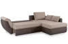 Rohová sedacia súprava Torgau, hnedá/béžová tkanina