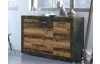 Komoda so zásuvkou Kassel, vintage optika kovu/dreva