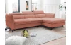Rohová sedacia súprava Mango, lososová látka, pravý roh