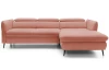 Rohová sedacia súprava Mango, lososová látka, pravý roh