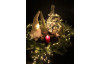 Vianočná dekorácia Škriatok s LED hviezdou, hnedý