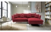 Rohová sedacia súprava Glam, červená látka, pravý roh