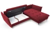 Rohová sedacia súprava Glam, červená látka, pravý roh