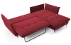 Rohová sedacia súprava Glam, červená látka, pravý roh