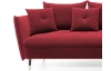 Rohová sedacia súprava Glam, červená látka, pravý roh