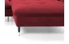 Rohová sedacia súprava Glam, červená látka, pravý roh