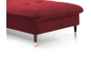 Rohová sedacia súprava Glam, červená látka, pravý roh