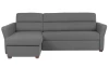 Rohová sedacia súprava Livia, dymovo šedá látka, ľavý roh