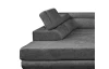 Rohová sedacia súprava Lotos, tmavo šedá látka, ľavý roh