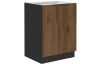Dolná kuchynská skrinka Monza, 60 cm, orech/čierna