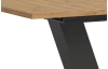 Rozkladací jedálenský stôl Moteon 150x90 cm, dub artisan/sivý, podnož V
