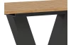 Rozkladací jedálenský stôl Moteon 150x90 cm, dub artisan/sivý, podnož V