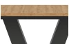 Rozkladací jedálenský stôl Moteon 150x90 cm, dub artisan/sivý, podnož V