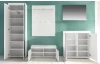 Nástenný vešiakový panel Amanda 440, lesklý biely