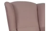 Kreslo ušiak Canto, ružová tkanina