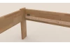 Rohová posteľ so zástenou vpravo Tema P 180x200 cm, prírodný buk