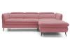 Rohová sedacia súprava Mango, staroružová látka, pravý roh