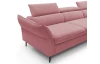 Rohová sedacia súprava Mango, staroružová látka, pravý roh