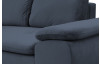 Rohová  sedacia súprava Vespa, modrá látka, ľavý roh