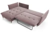 Rohová sedacia súprava Glam, ružová látka, ľavý roh